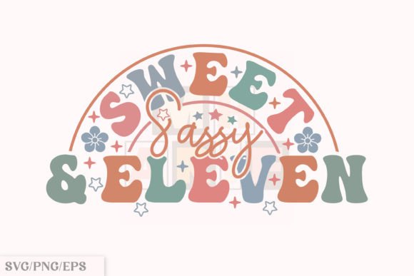 11th Birthday SVG, Retro Girls Bday PNG