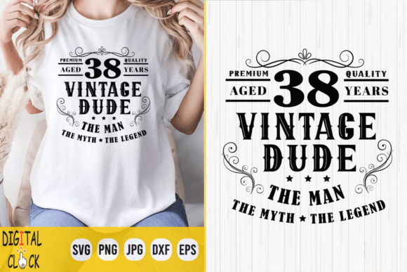 38 Vintage Dude Graphics for T-Shirt Designs