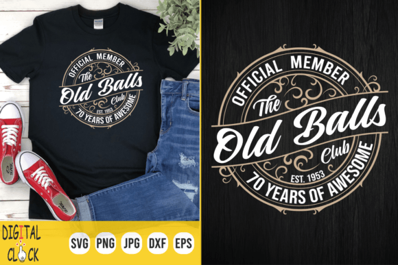 70 Years Awesome Birthday Vintage 1953 Graphics & T-Shirt Designs
