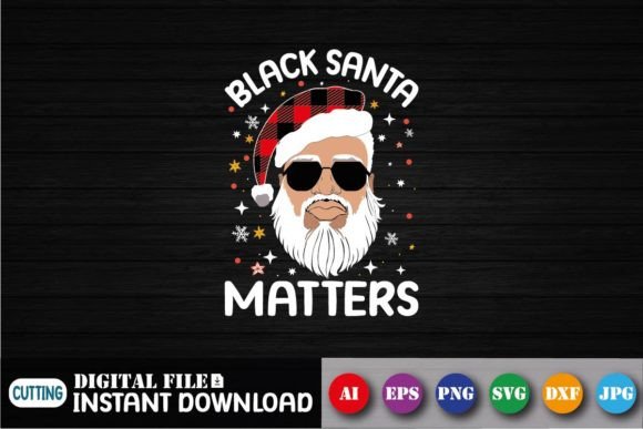 Black Santa Matters Jolly Santa Happy Graphics