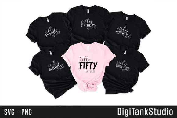 Fifty Birthday Squad Bday Crew SVG PNG Graphics Review