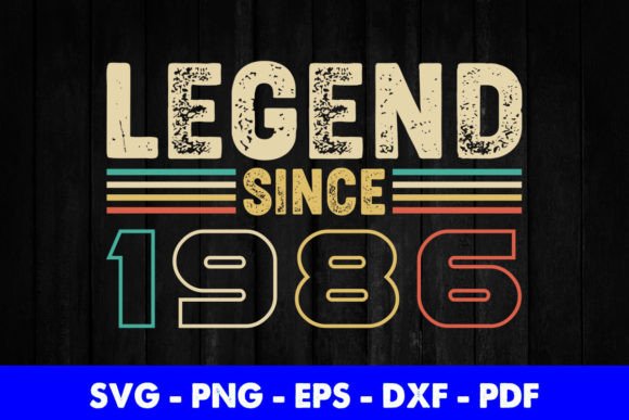 Legend Since 1986 Birthday Graphics: Crafting Brand Identity