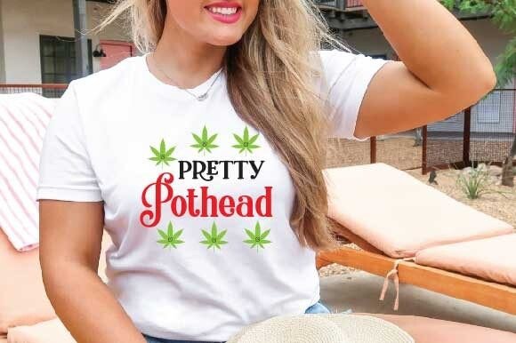Pretty Pothead Svg Graphics for T-Shirt Designs