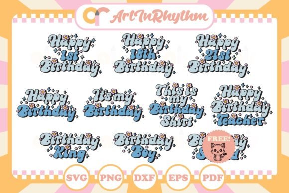 Retro Birthday Boy Svg: Graphics for T-Shirt Designs